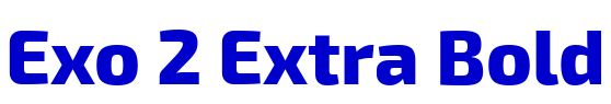 Exo 2 Extra Bold шрифт
